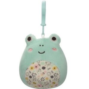 Squishmallow Fritz Mint Green Frog kellytoy Keychain clip NWT